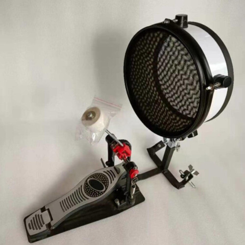 Drum Cowbell Bracket Pedal Attachment for Drum Set, Adjustable Angle, Hands Control 1