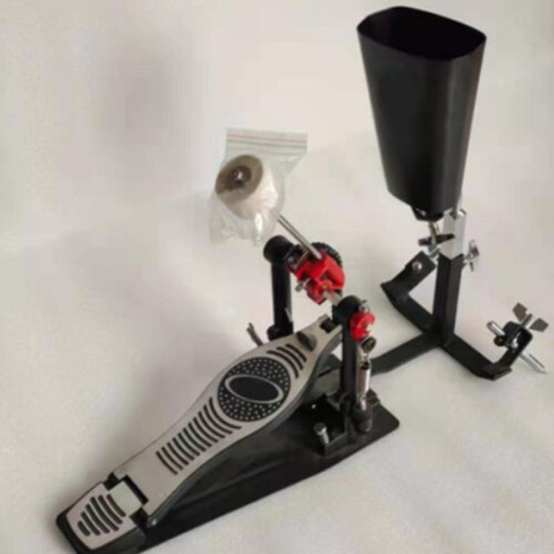 Drum Cowbell Bracket Pedal Attachment for Drum Set, Adjustable Angle, Hands Control 2