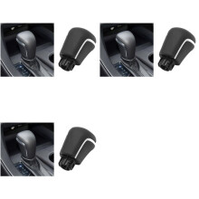 3X Car Leather Gear Shift Konb for Levin Camry XV70 V70 Avalon 2018-2020 Gear Shifter Black