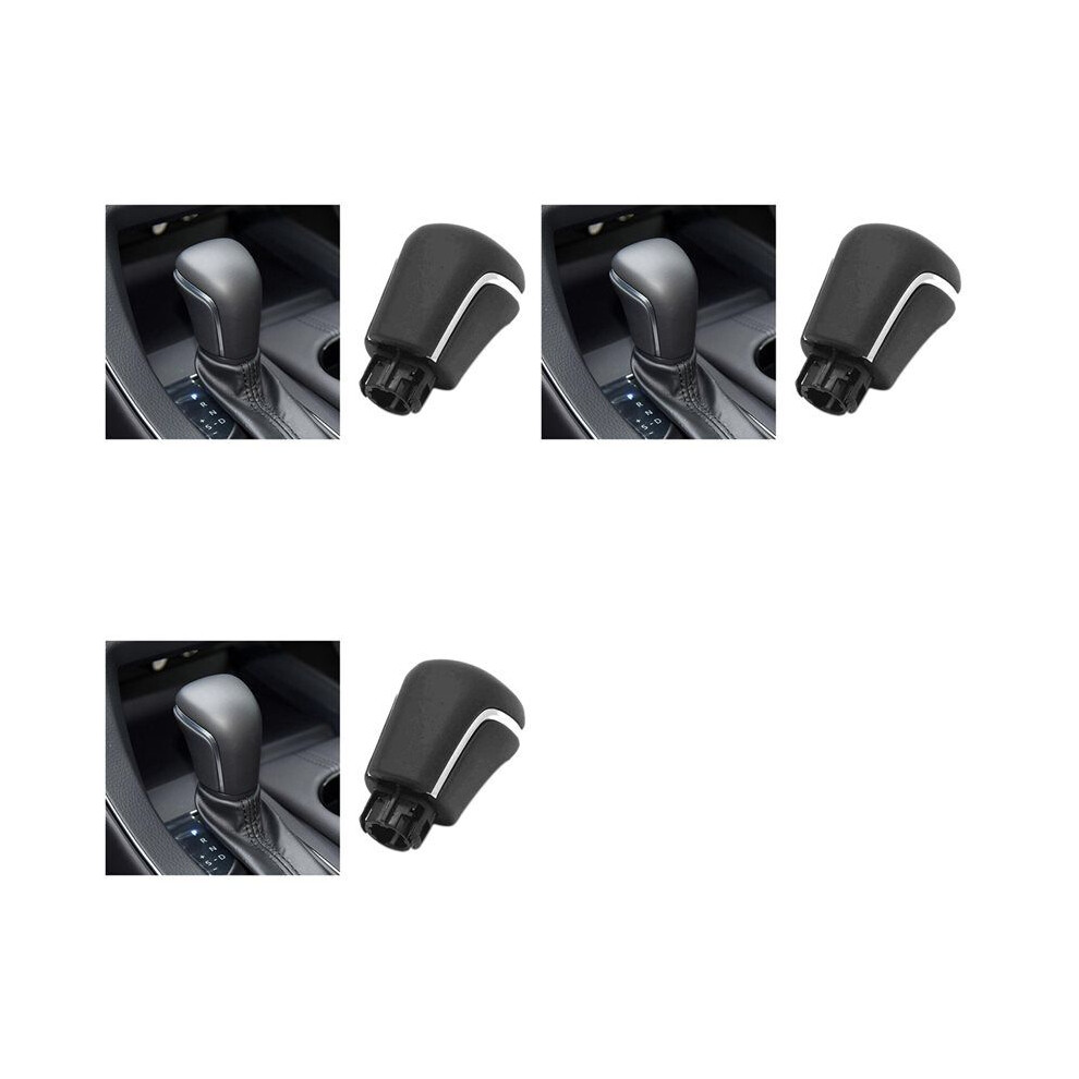3X Car Leather Gear Shift Konb For Levin Camry Xv70 V70 Avalon 2018-2020 Gear Shifter Black 6033692578438