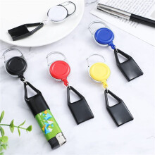 30 Pieces Retractable Lighter Clip Assorted Color Lighter Holder Keychain with Clip Classic Lighter Cover, Single Clip