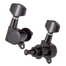 Stämningspinnar för Gitarr Tuner Machine Heads 9R9L Tuning Peg Machine för Akustisk Elektrisk Gitarr, Svart