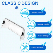 4x Adjustable Magnetic Air Deflector Easy Adjust Between 8-14In for Floor Registers, Sidewall Floor Vent Deflector-2