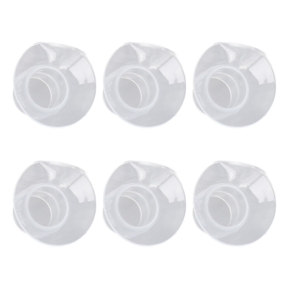 21mm Breast Pump Flange Inserts for Spectra and Medela, Soft Silicone Cushions 6pcs Quick Replacement Set