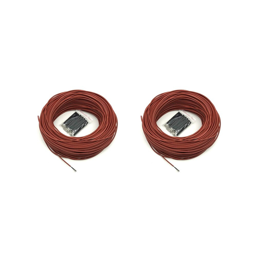 2X 12K Heat 50M 12K 33Î©/M Carbon Fiber Heating Cable 3Mm Floor Warming Wire High Temperature Silicone Heating Cable 6034272703417