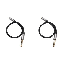 2X Audio Adapter 6.35mm 1/4 Male to 3.5mm 1/8 Female Stereo Jack for Amplifiers, Guitar, Home Theater 30CM