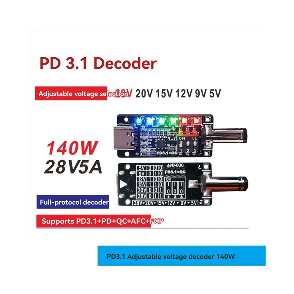 4X Pd3.1 Fast Charging Protocol Trigger Type C Female Socket 20V28v5a Automatic Deception Power Aging Board 6032990664409