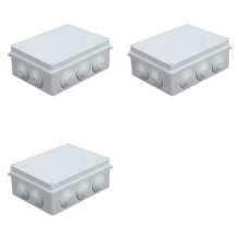 3X IP65 Waterproof Junction Box ABS Plastic Dustproof Universal Electrical Enclosure Outdoor & Indoor Project Box