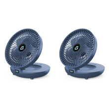 2X Household Dual-Use Kitchen Fan,3 Speed Foldable Desk Wall Mount Fan, 90 Adjustable Portable Fan,B