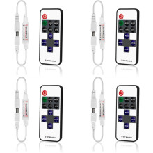 4X Telecomando Wireless per Strisce LED Monocolore 3528 5050, con Connettore CC, per Nastro LED 5-24 V CC