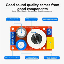 2X 80W Audio Speaker Crossover High Low Two-Way Audio Crossover Home Speakers Filter for Center Bookshelf Speaker