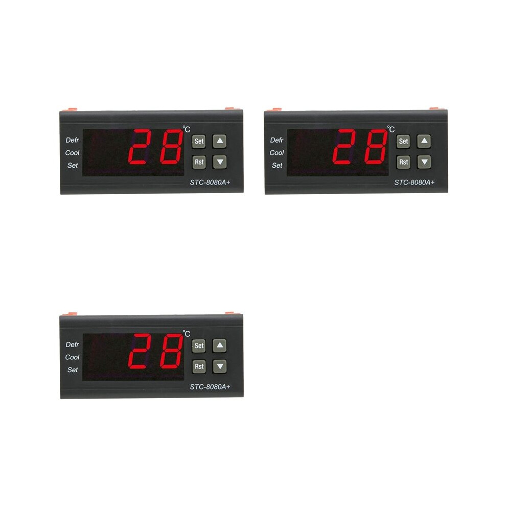 3X Stc-8080A Digital Refrigerator Defrosting Alarming Temperature Controller Plastic Thermostat Controller 6034164908289