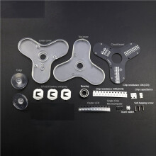 3X Elektronisches DIY-Kit LED-Fingerspitzen-Gyro-Herstellung DIY-Lötkit Bunte Diode Elektronisches Trainingsset SMD-Schweißen