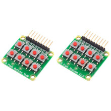 2X Clavier 2x4 Clavier 4x2 8 Boutons Poussoirs Bouton de Clavier Matriciel pour AVR Module 2x4 Module AVR