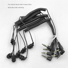 10X Fones de Ouvido de Mola de 3,5 mm Fones de Ouvido de Lado Único Fones de Ouvido com Fio para Celular MP3 Computador