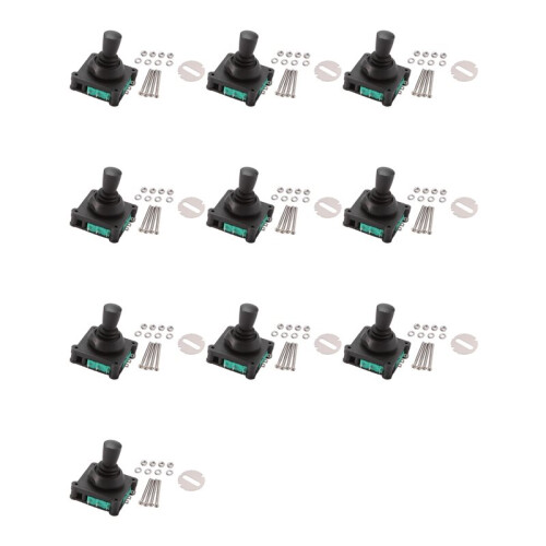 10X Joystick  AC 240V 5A 4NO 4NC Momentary 2.5mm Fixing Thread Joystick