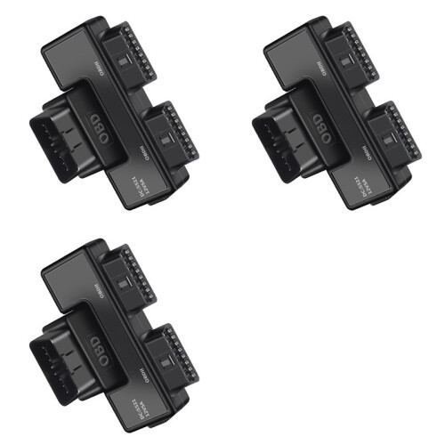 3X OBD2 One Divided Into Two Adaptor Wire 16 Pin 16 Core OBD Expansion Cable Adapter Cable Universal with Dc5521