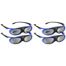 4Pcs Active Shutter Eyewear DLP-Link 3D Glasses USB Rechargeable for DLP LINK Projectors for W1070 W700 Project