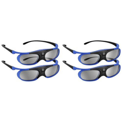 4Pcs Active Shutter Eyewear DLP-Link 3D Glasses USB Rechargeable for DLP LINK Projectors for  W1070 W700 Project
