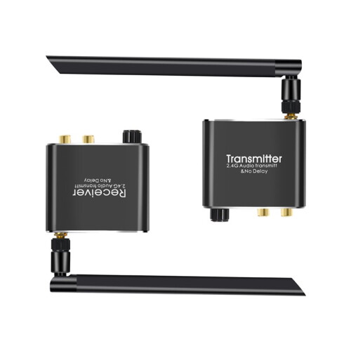 2X 2.4G Wireless Audio Adapter Extensor Wireless Audio Transmitter and Receiver 50M Lan Audio Extender Splitter RX/TX