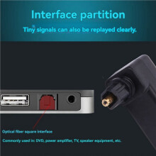 4 Pezzo Adattatore Cavo Audio Ottico Toslink da 90 Gradi Maschio A Femmina Ad Angolo Retto di 360 Ruota PC TV DVD Cavo Ottico Stereo