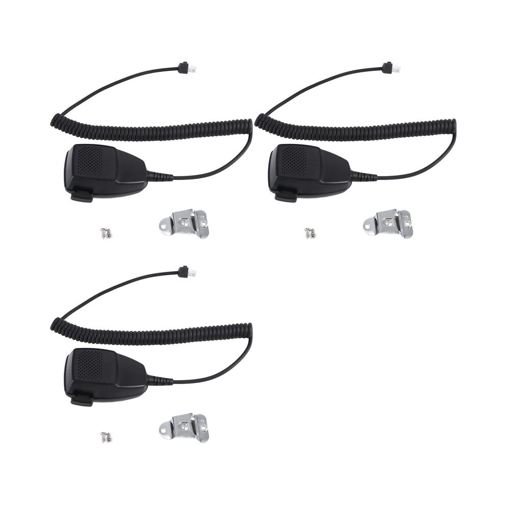 3X Two Way Radio Hmn3596a Speaker Microphone For Gm300/Sm50/Sm120/Gm3688/Gm3188 Car Radio Handle Black 6033428229337