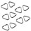 20pcs Camera Triangle Split Ring Camera Strap Hook Belt Lug Ring for Lanyard Keychain Shoulder Strap Accessories 3