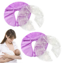 Breast Therapy Ice Pack with Hot and Cold Relief, Reusable Gel Pad for Nursing Pain, Purple