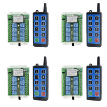 4X 8-Kanaals Draadloze RF-Afstandsbedieningsschakelaar 9-72V Afstandsbediening Draadloze Afstandsbediening Motorbedieningsschakelaar