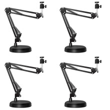 4X Webcam-Ständer für Desktop Suspension Boom-Scherenarm-Ständer mit Verbesserter Runder Basis, für Webcam