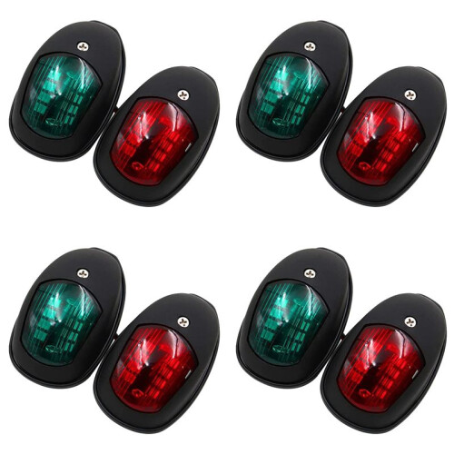 8X Navigation Light LED Boat Side Light Signal Light Signal Warning Light Yacht Light Black
