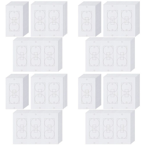 80Pcs Wall Insulation Outlet Insulators Sealers,Electrical Outlet Insulation Pads for Wall, Light,  Socket