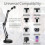 4X Support de Webcam pour Support de Bras de Ciseaux de Flèche de Suspension de Bureau avec Base Ronde Améliorée, pour Webcam 5