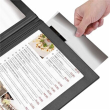5X Rechargeable LED Light Menu Book PU Leather Display Book Night Club Restaurants Beer Bar Shop Cafe Two Pages