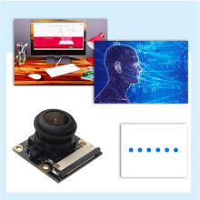 2X voor Raspberry Pi 4B 3B+ Dagzicht Camera Module 5MP 1080P Fisheye 130 Graden Groothoek Fisheye Focus Aanpassing Camera