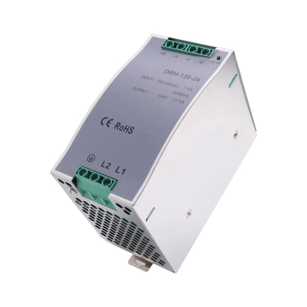 3X Drh-120-24 Switching Power Supply 380Ac 120W Single Output 24V Industrial Din Rail Power Supply 6031146235753