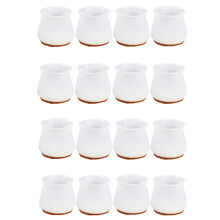 Tapas de Silicona para Patas de Sillas con Almohadillas de Fieltro-Fundas de Patas de Mesa de Movimiento Libre, 16 Piezas Protectores de Patas para