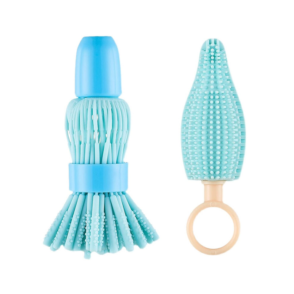 Silicone Baby Bottle Cleaning Brush Set with Soft Bristles for Deep Cleaning and Nipple Straw Care