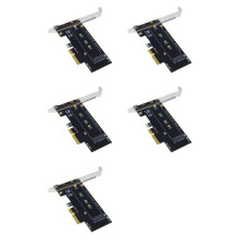 5X PCI-E 3.0 X4 Naar NVMe M.2 NGFF M Key SSD Riser Uitbreidingskaart voor 2230/2242/2260/2280 M.2 SSD EM2-5001