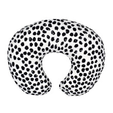 Soft Minky Nursing Pillow Cover with Reversible Comfort and EasyChange Zipper Closure, Black Dot