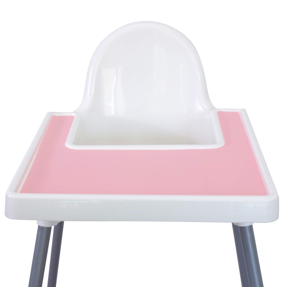 Baby Chair Placemat For Antilop – Non Slip Silicone Tray Cover With Raised Edge, Dishwasher Safe (Ballerina ) Pink