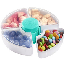 Baby Food Storage Container with 4 Removable Compartments and Leakproof Lids, BPA PVC , Green
