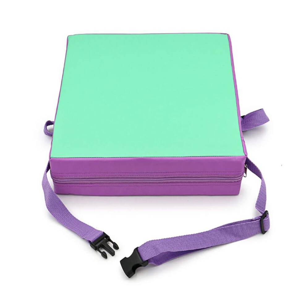 Baby Booster Seat Cushion With Adjustable Secure Straps, Washable Dense Pad For Toddler Dining Travel (Green) Green