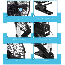 10 Inch 12V Car Electric Fan Adjustable Speed Oscillating Cooling Fans with Clip for Home Travel Car Truck