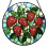 Erdbeer-gemusterter Buntglas-Sonnenlichtfänger,-25CM 1