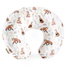 Ultra Soft Stretchy Minky Nursing Pillow Cover for Breastfeeding, Removable Slipcover with Pretty Fox Pattern for Girls