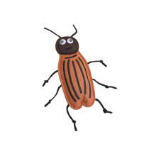 Portable Light weight Cockroaches Felted Toy-Cockroach small