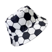 Soccer Themed Bucket Hat Packable Convertible Fisherman Cap For