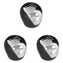 3X SPORT Perforated Leather Gear Knob Chrome 6-Speed for I30 IX35 Tucson