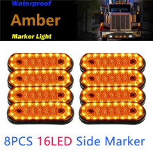 16 Stück Bernstein Markierungen Licht Seiten Markierung 20LED 24V Trusk Lampe Pickup LKW Seiten Markierung Leuchten Für LKW